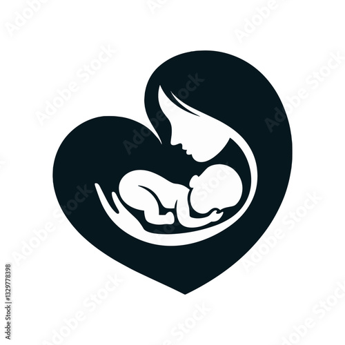 Maternal care icon vector 