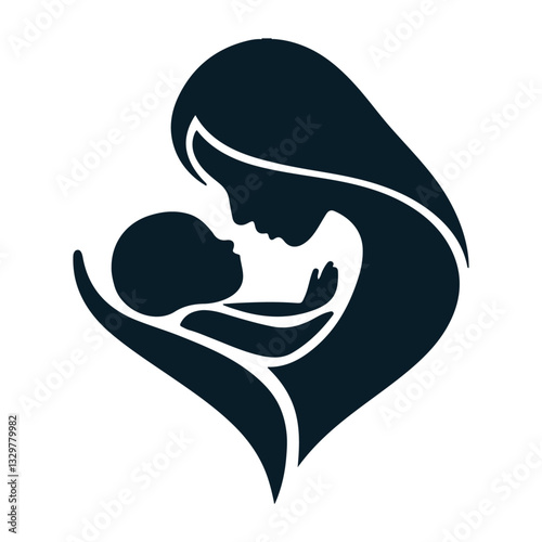 New born baby mother care icon 