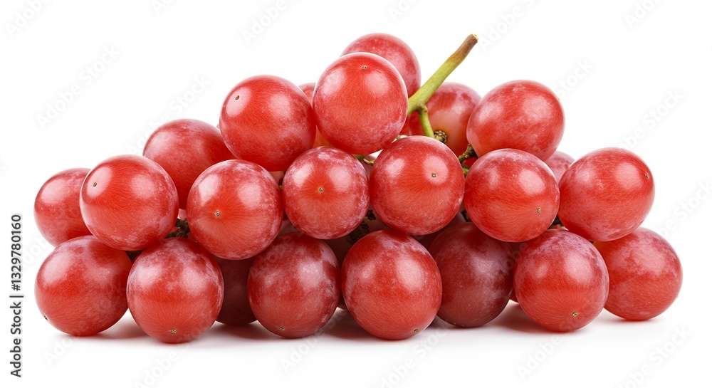 Close-up of Fresh Red Grapes Isolated on White Background Delicious Fruit Close-up of Fresh Red Grapes Isolated on White Background Delicious Fruit