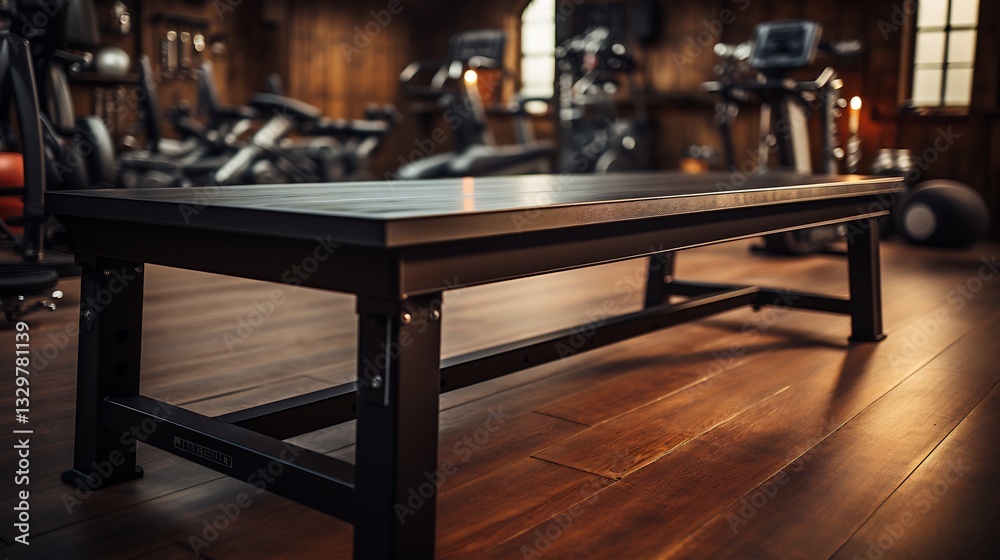 Rustic Gym Bench for Wooden Floor, Fitness Equipment. Rustic Gym Bench for Wooden Floor, Fitness Equipment.