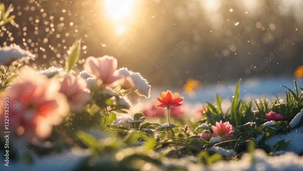 Fotografie The transition from winter to summer.