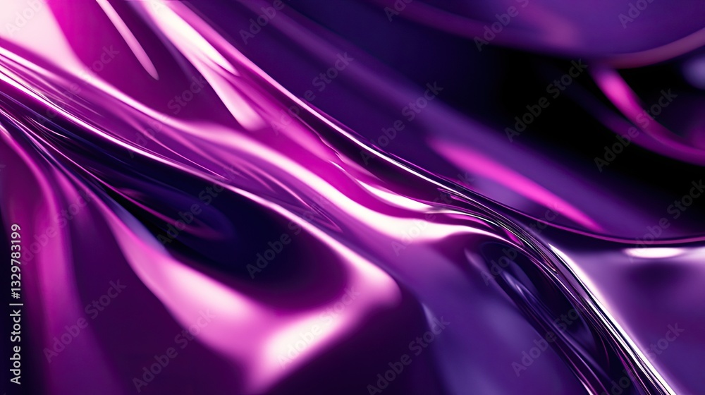 Fototapeta premium Abstract Purple and Pink Glossy Liquid Swirls Dynamic Background Image