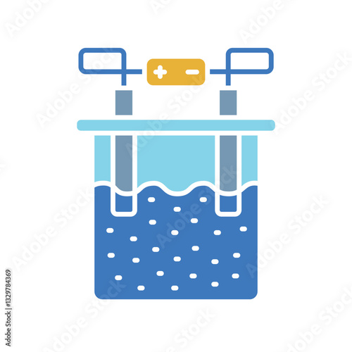 Electrolysis color flat icon. Sign for web page, mobile app,
