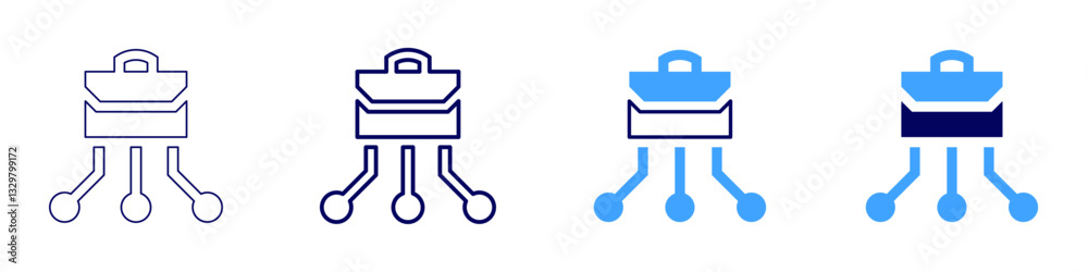 Cybersecurity measures icon in 4 different styles. Thin Line, Line, Bold Line, Duotone. Duotone style. Editable stroke Cybersecurity measures icon in 4 different styles. Thin Line, Line, Bold Line, Duotone. Duotone style. Editable stroke