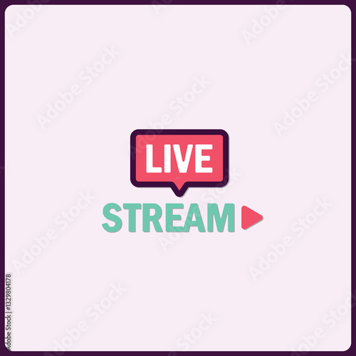 Vibrant live stream graphic template for online broadcast platforms