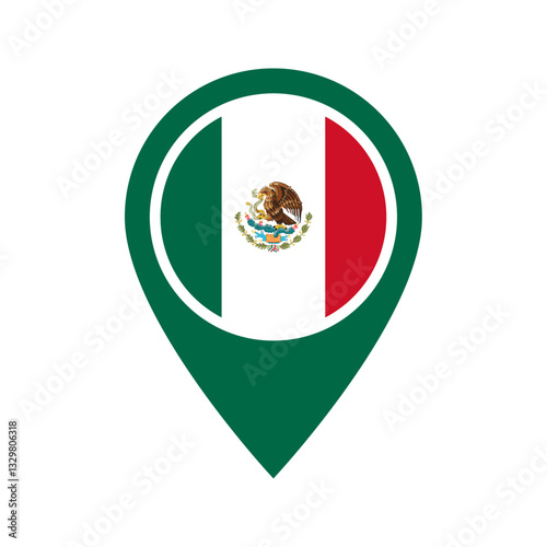 Mexico flag location icon