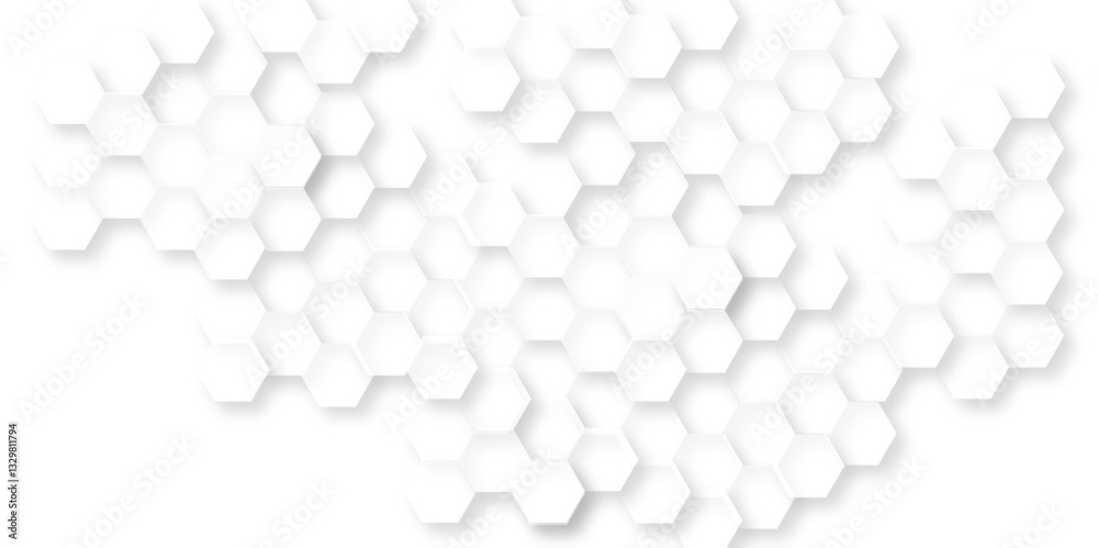 Minimal white hexagonal hexagon modern technology creative emboss light honeycomb polygonal web. abstract geometric science and mosaic tile with template texture background. Minimal white hexagonal hexagon modern technology creative emboss light honeycomb polygonal web. abstract geometric science and mosaic tile with template texture background.