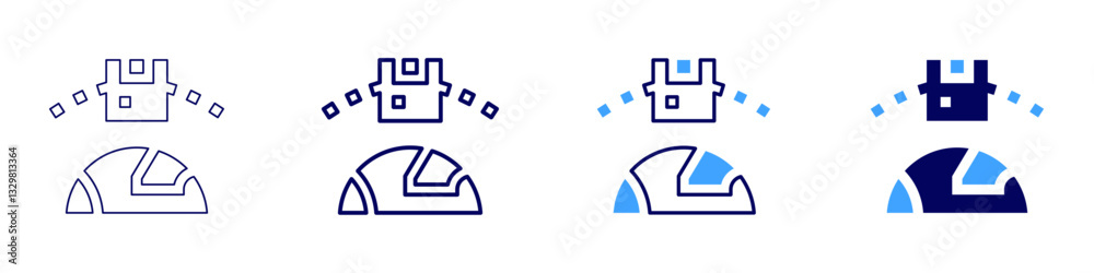 Automated returns icon in 4 different styles. Thin Line, Line, Bold Line, Duotone. Duotone style. Editable stroke Automated returns icon in 4 different styles. Thin Line, Line, Bold Line, Duotone. Duotone style. Editable stroke