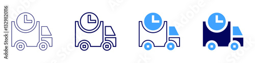 Home package icon in 4 different styles. Thin Line, Line, Bold Line, Duotone. Duotone style. Editable stroke