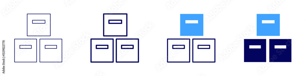 Oversized delivery icon in 4 different styles. Thin Line, Line, Bold Line, Duotone. Duotone style. Editable stroke Oversized delivery icon in 4 different styles. Thin Line, Line, Bold Line, Duotone. Duotone style. Editable stroke