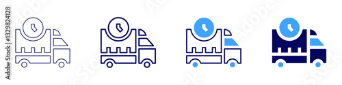 Rapid dispatch icon in 4 different styles. Thin Line, Line, Bold Line, Duotone. Duotone style. Editable stroke