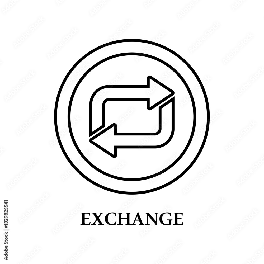Icon a exchange, isolated against a clean background. Icon a exchange, isolated against a clean background.