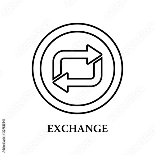 Icon a exchange, isolated against a clean background.