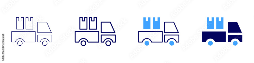 Smart hub delivery icon in 4 different styles. Thin Line, Line, Bold Line, Duotone. Duotone style. Editable stroke Smart hub delivery icon in 4 different styles. Thin Line, Line, Bold Line, Duotone. Duotone style. Editable stroke