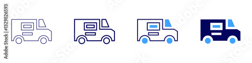 Subscription fulfillment icon in 4 different styles. Thin Line, Line, Bold Line, Duotone. Duotone style. Editable stroke
