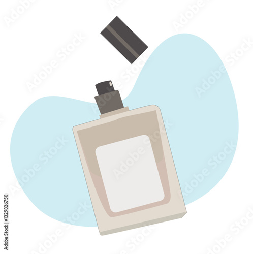 Clear glass perfume bottle mockup 