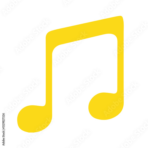 yellow music note icon illustration png