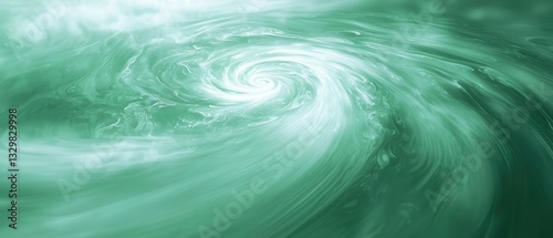 Mint Green Galaxy, a mesmerizing design featuring minty green and jade spiral formations, glowing cores gently fading into a soft, grainy darkness, evoking a tranquil cosmic ambiance.