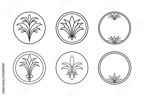Gatsby palmette circle ornament.