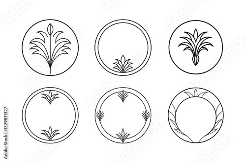 Gatsby palmette circle ornament.