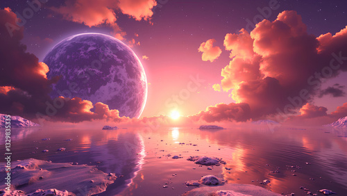 sunrise in space