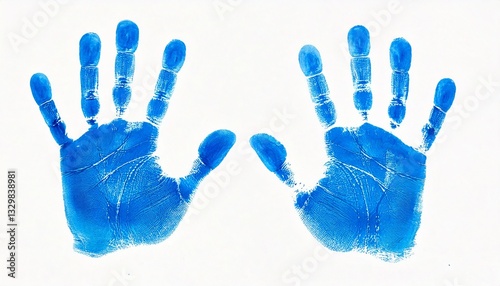 Generated image : empreintes de peinture de mains d'enfant 