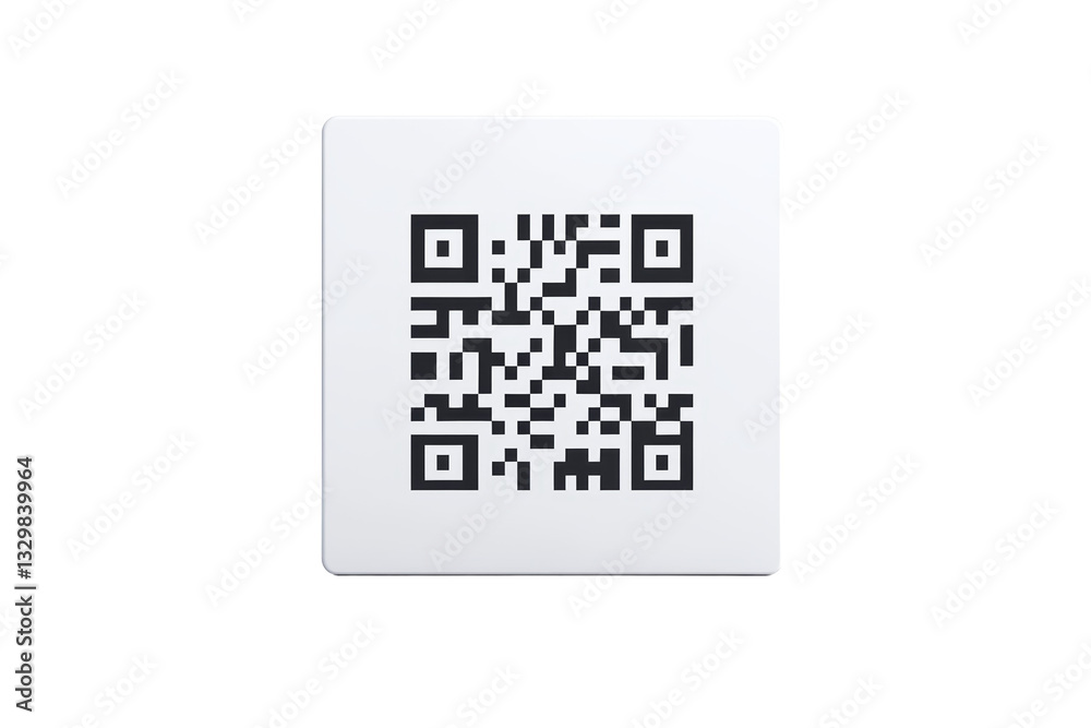 White and black QR code with black and white squares, isolated White and black QR code with black and white squares, isolated
