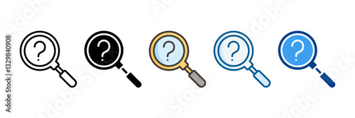 Observation Icon Set Multiple Style Collection