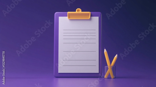 clipboard with pen and paper