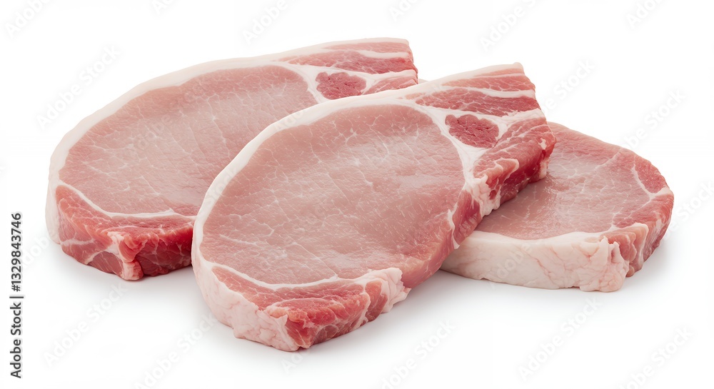 Fresh Pork Loin Chops Raw Ready for Cooking Preparation Fresh Pork Loin Chops Raw Ready for Cooking Preparation