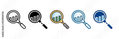 Analysis Icon Set Multiple Style Collection
