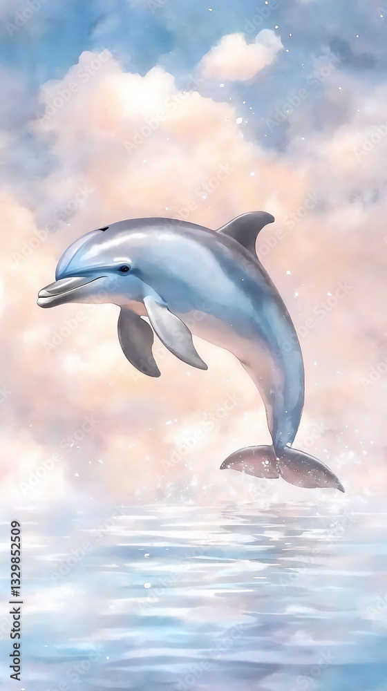 Obraz premium dolphin watercolor,