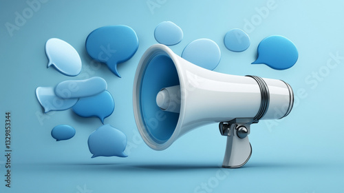 megaphone on white background