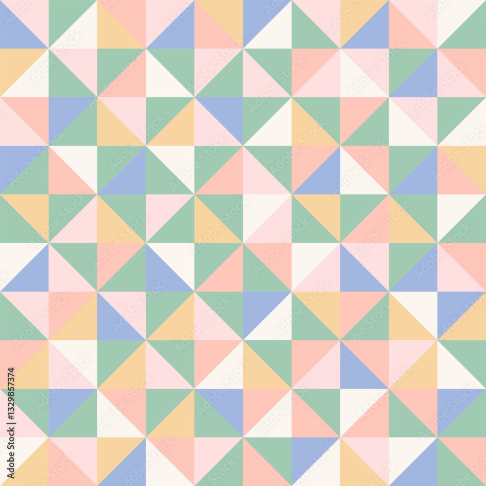 Seamless colorful abstract geometric square pattern. Abstract triangle and diamond shapes background vector mosaic art for wallpaper, textile, surface, fashion, stationary, home decor and wrapping. Seamless colorful abstract geometric square pattern. Abstract triangle and diamond shapes background vector mosaic art for wallpaper, textile, surface, fashion, stationary, home decor and wrapping.