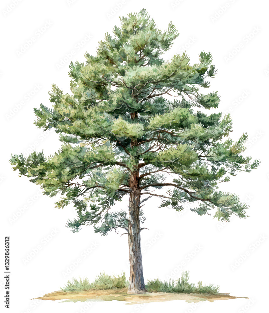 Fototapeta premium PNG Western white pine tree illustration plant beautiful.