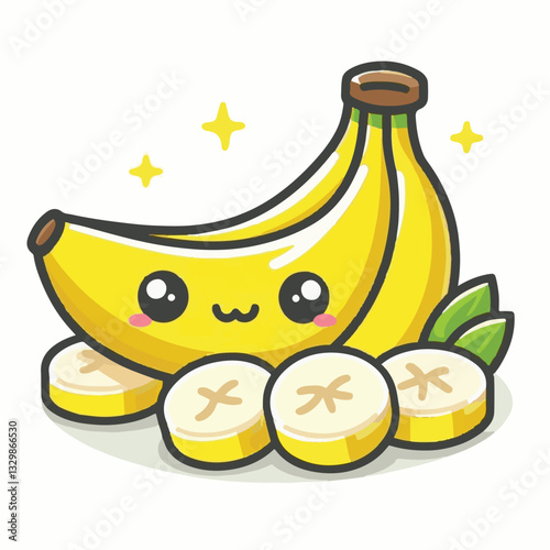 Adobe Illustrator ArtworkKeywords: banana, food, fruit, natural, tropical, organic, fresh, background, yellow, nutrition, healthy, ripe, peel, diet, isolated, sweet, health, white, vitamin, bunch, veg