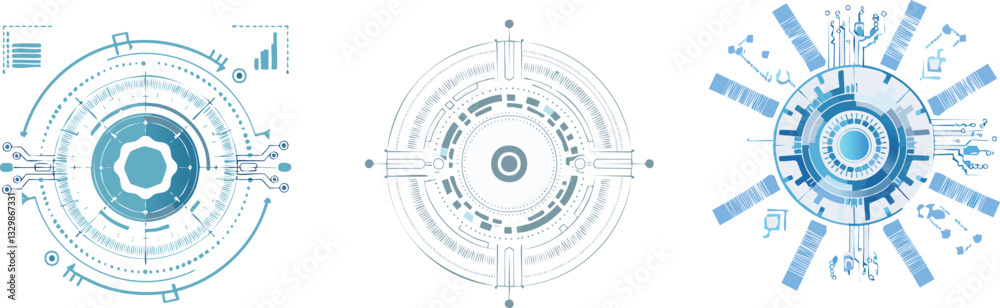 Technology circle vector illustration Technology circle vector illustration