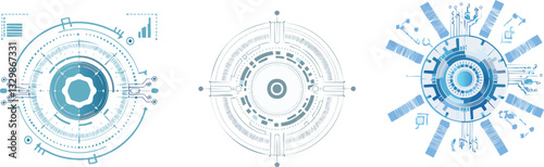Technology circle vector illustration