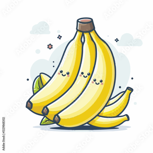 Adobe Illustrator ArtworkKeywords: banana, food, fruit, natural, tropical, organic, fresh, background, yellow, nutrition, healthy, ripe, peel, diet, isolated, sweet, health, white, vitamin, bunch, veg