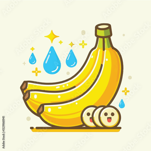 Adobe Illustrator ArtworkKeywords: banana, food, fruit, natural, tropical, organic, fresh, background, yellow, nutrition, healthy, ripe, peel, diet, isolated, sweet, health, white, vitamin, bunch, veg