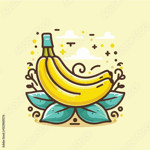 Adobe Illustrator ArtworkKeywords: banana, food, fruit, natural, tropical, organic, fresh, background, yellow, nutrition, healthy, ripe, peel, diet, isolated, sweet, health, white, vitamin, bunch, veg