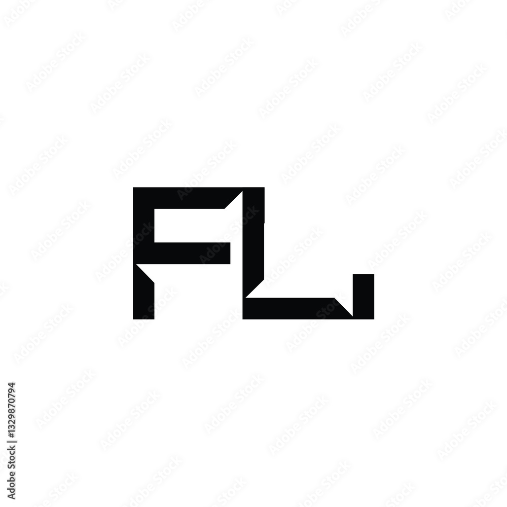 FL monogram logo design letter text name symbol monochrome logotype alphabet character simple logo FL monogram logo design letter text name symbol monochrome logotype alphabet character simple logo