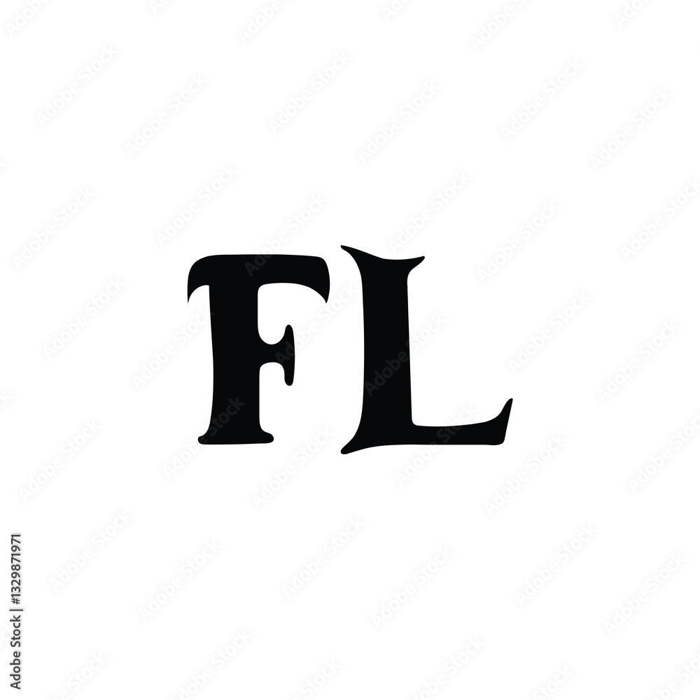 FL monogram logo design letter text name symbol monochrome logotype alphabet character simple logo FL monogram logo design letter text name symbol monochrome logotype alphabet character simple logo