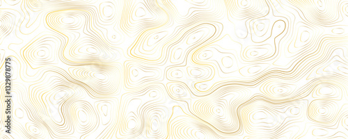 Abstract wavy topographic line background. Seamless pattern and banner design. Modern and dynamic feel to topographic mapping vector illustration.