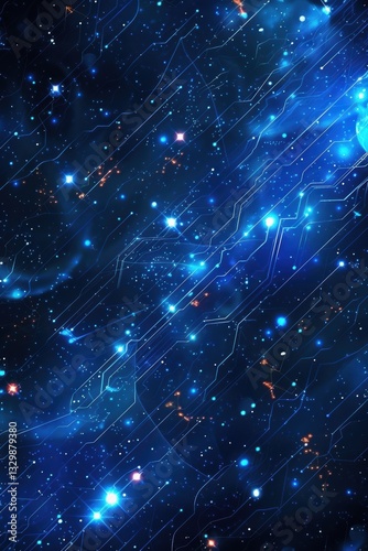 Wallpaper Mural Blue sky with a lot of stars Torontodigital.ca