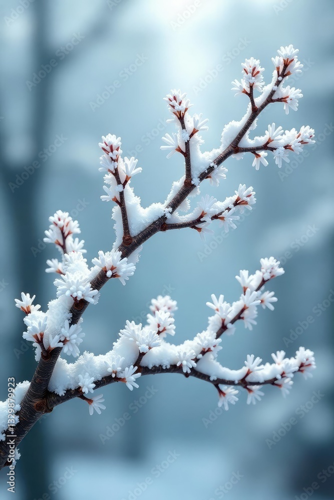 Snowflake patterned tree branch isolated on white, isolated, delicate Snowflake patterned tree branch isolated on white, isolated, delicate