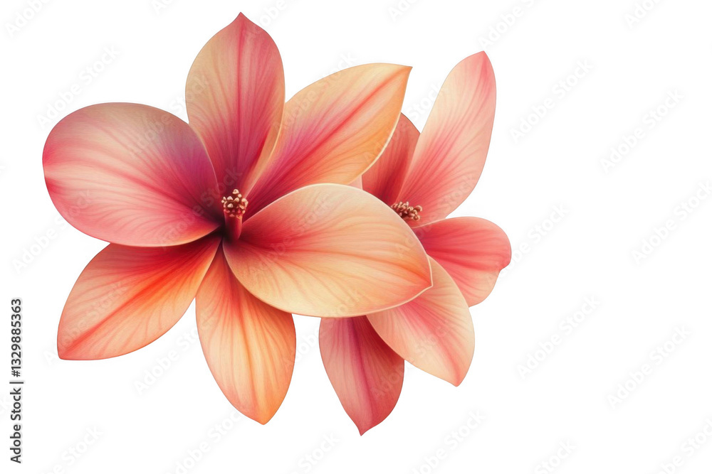 Fototapeta premium Peach Flowers Bloom Beautifully on Black Background, Floral Beauty and Elegance.