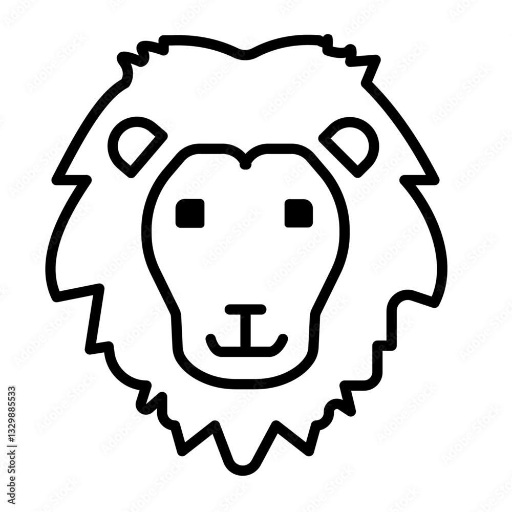 Lion head logo icon, lion face vector Illustration, on a isolated background, EPS Lion head logo icon, lion face vector Illustration, on a isolated background, EPS
