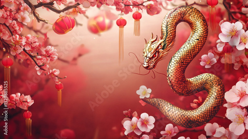 chinese dragon on the wall