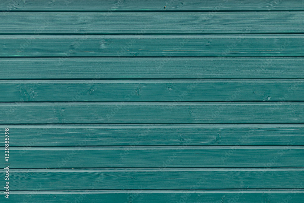 The turquoise surface, wooden lumber facade
